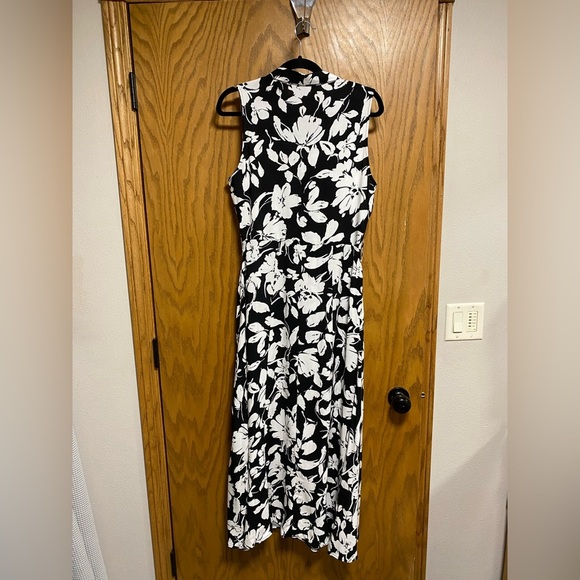 Women's Ellen Tracy Sleeveless Shirt Dress W/Pockets - SIZE S - MISSING BELT - Picture 10 of 13